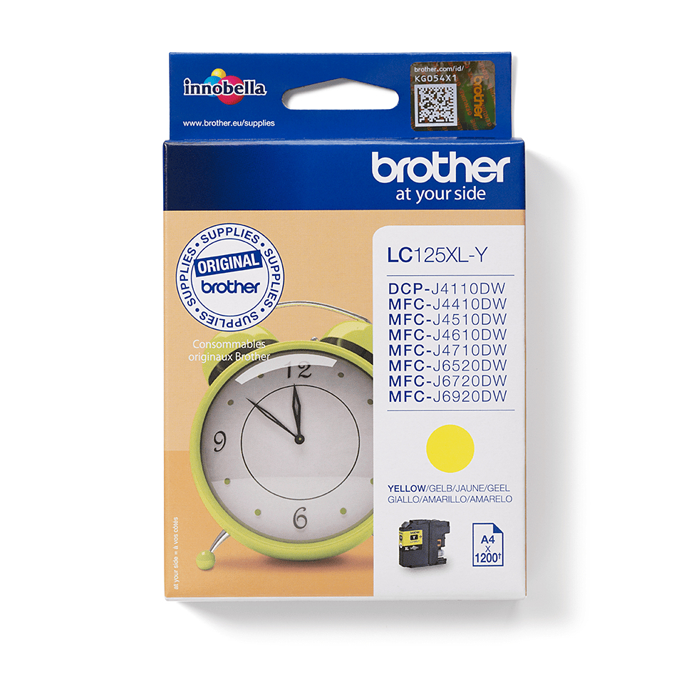 543c36605819a4da4a037903180da2a35c115449 Brother LC-125XLY Ink cartridge yellow, 1.200 pages ISO/IEC 24711 10ml for Brother MFC-J 4510/6920