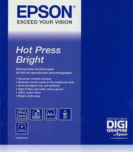 Epson C13S042333 Hot Press Bright 15.2m 17 inch 330g/m²