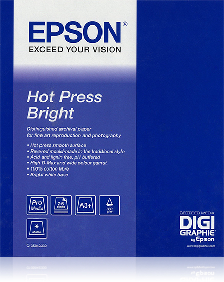 Epson C13S042333 Hot Press Bright 15.2m 17 inch 330g/m²