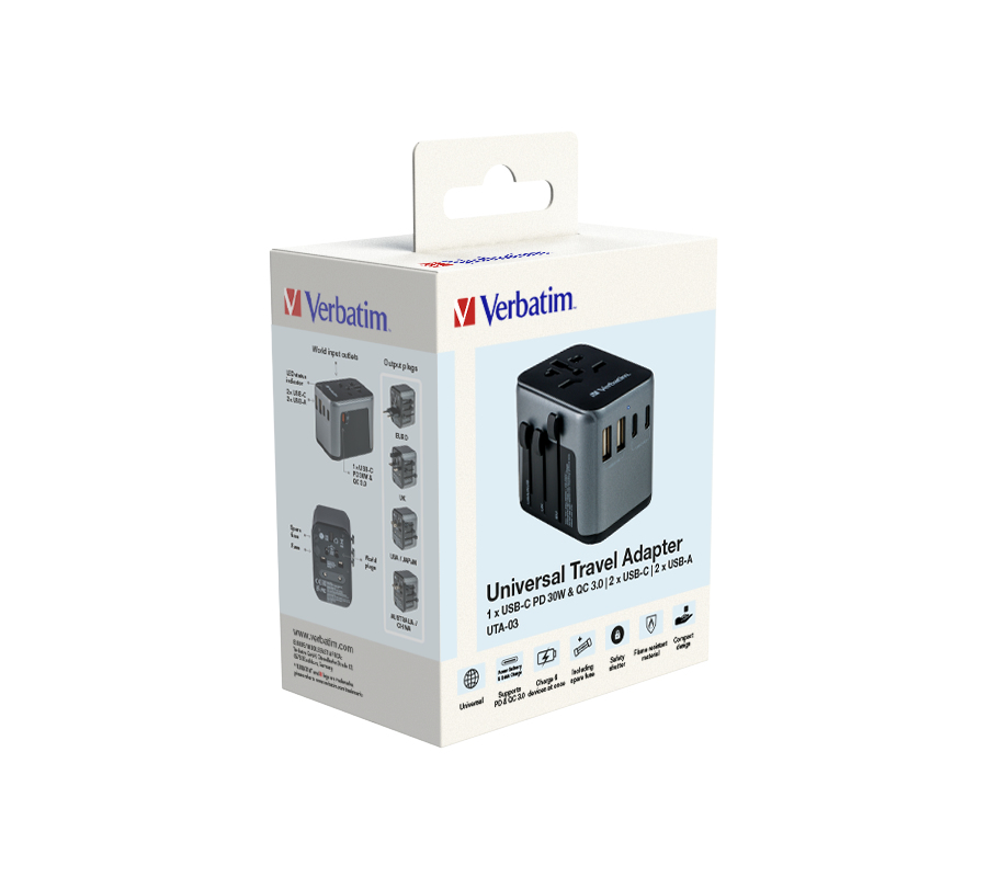 Verbatim 49545 power plug adapter Universal