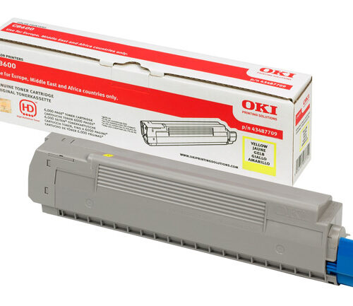 OKI 43487709 Toner yellow, 6.000 pages/5% for OKI C 8600