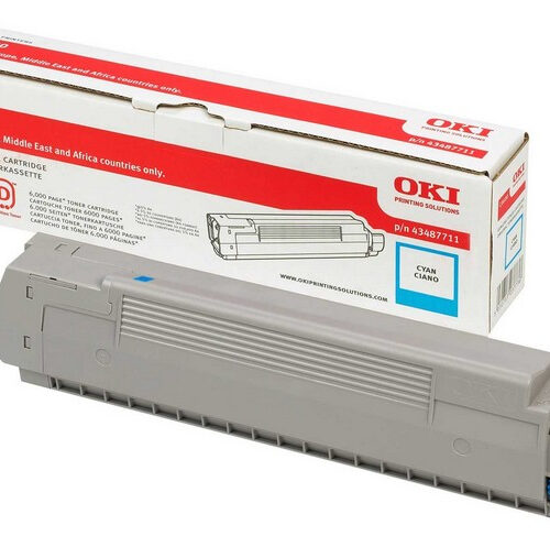 OKI 43487711 Toner cyan, 6.000 pages ISO/IEC 19752 for OKI C 8600