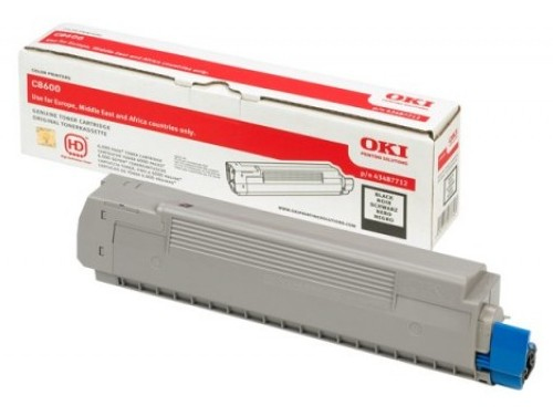 OKI 43487712 Toner black, 6.000 pages ISO/IEC 19752 for OKI C 8600