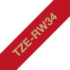 573cfe271562c2ca11466849d8248532bac9934b Brother TZE-RW34 DirectLabel gold on red non adhesive textil 12mm x 4m for Brother P-Touch TZ 3.5-18mm/6-12mm/6-18mm/6-24mm/6-36mm