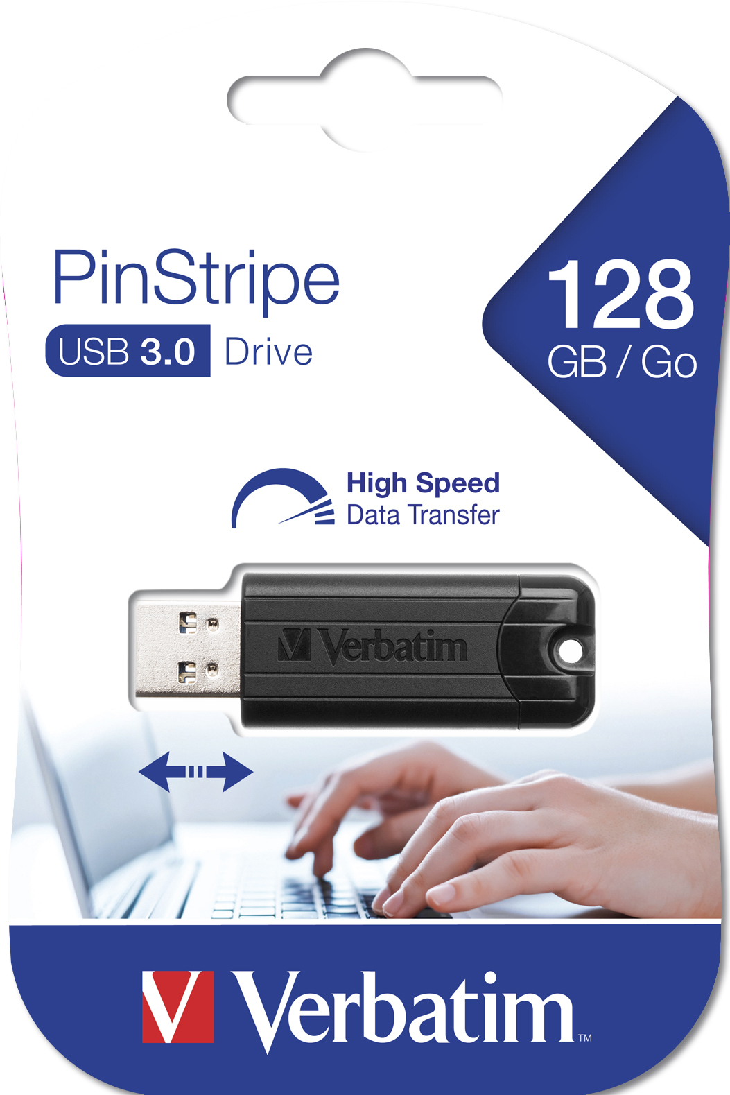57966968_8729748089 Verbatim PinStripe 3.0 - USB 3.0 Drive 128GB ? - Black