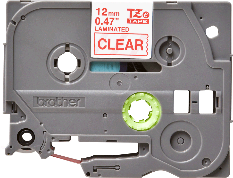 5cdbd54ceeb309857c4827cca1623a37229e6736 Brother TZE-132 DirectLabel red on Transparent Laminat 12mm x 8m for Brother P-Touch TZ 3.5-18mm/6-12mm/6-18mm/6-24mm/6-36mm