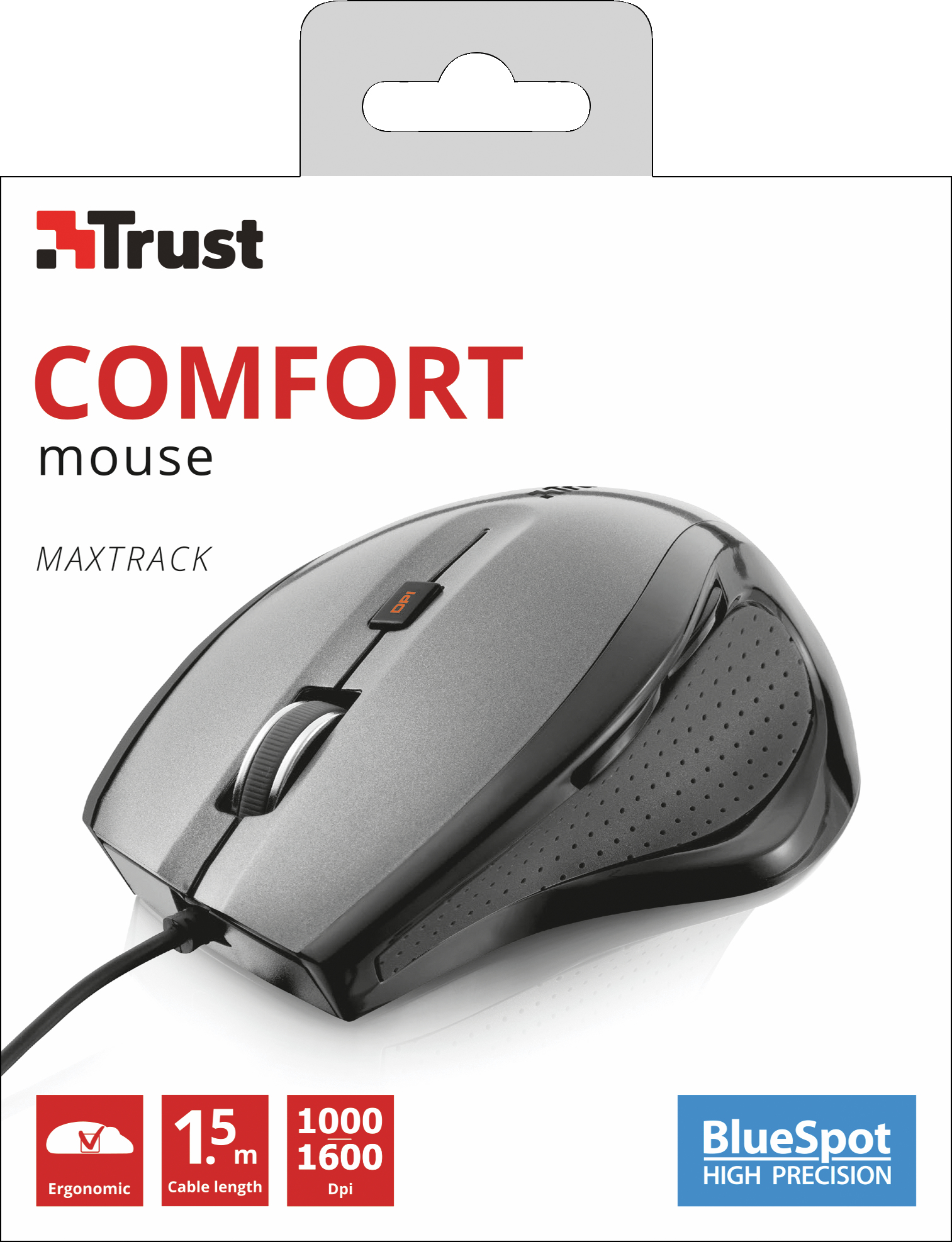 Trust MaxTrack mouse USB Type-A BlueTrack 1000 DPI
