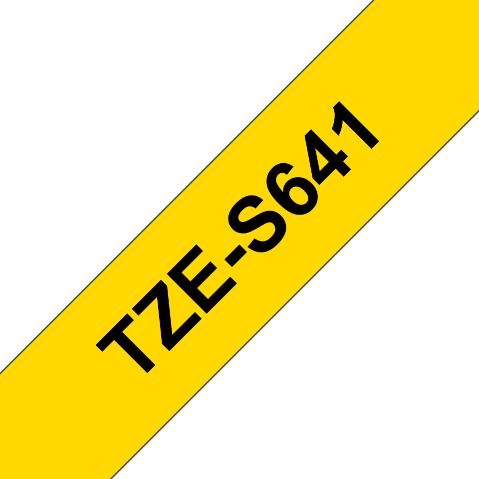 5f8b4910b76421b253e0c28187ecd2321b5ea163 Brother TZE-S641 DirectLabel black on yellow extra strong Laminat 18mm x 8m for Brother P-Touch TZ 3.5-18mm/36mm/6-18mm/6-24mm/6-36mm