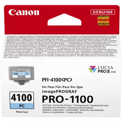 5ff123cabd3338f5147a41db9c07603d51a3bc3e Canon 6781C001/PFI-4100PC Ink cartridge light cyan 80ml for Canon IPF PRO-1100