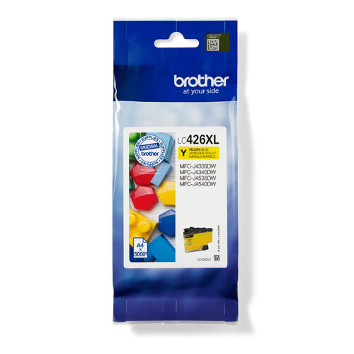 6335667db733e41bdd27f05333c732fe2c9d55f2 Brother LC-426XLY Ink cartridge yellow, 5.000 pages ISO/IEC 19752 for Brother MFC-J 4335