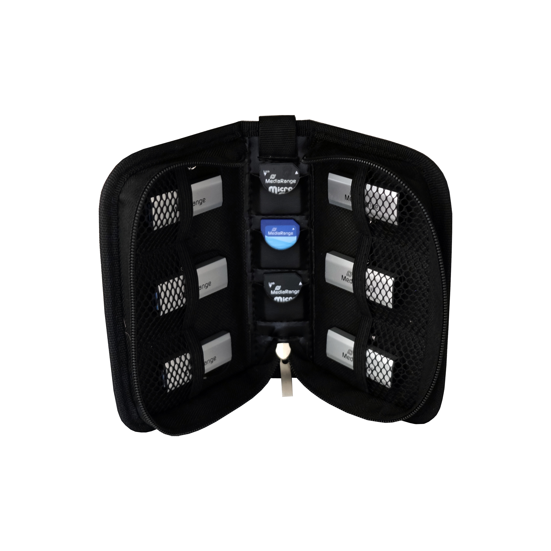 MediaRange BOX98 memory card case 3 cards Nylon Black