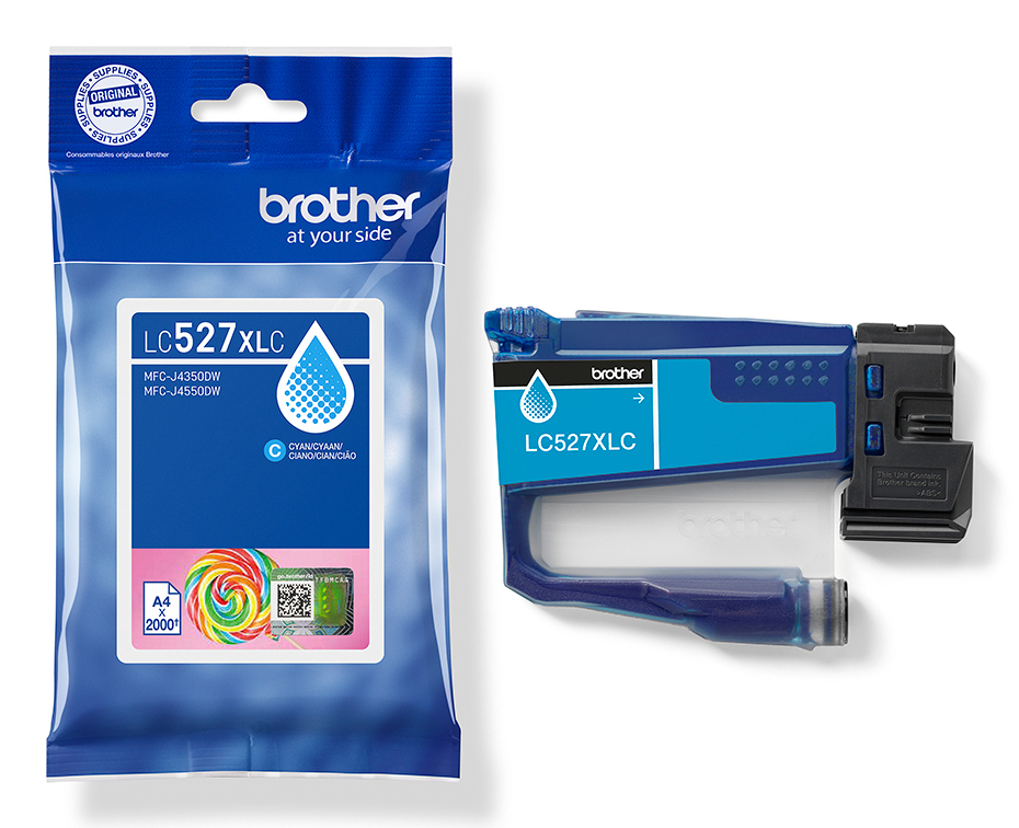 638874eb744eaf5a1a87938b89759477736104f9 Brother LC-527XLC Ink cartridge cyan high-capacity, 2.000 pages ISO/IEC 19752 for Brother MFC-J 4350
