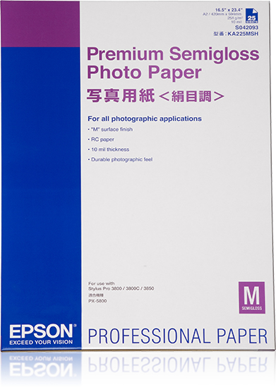 Epson C13S042093 Premium Semigloss Fotopapier 25 sheet DIN A2 250g/m²