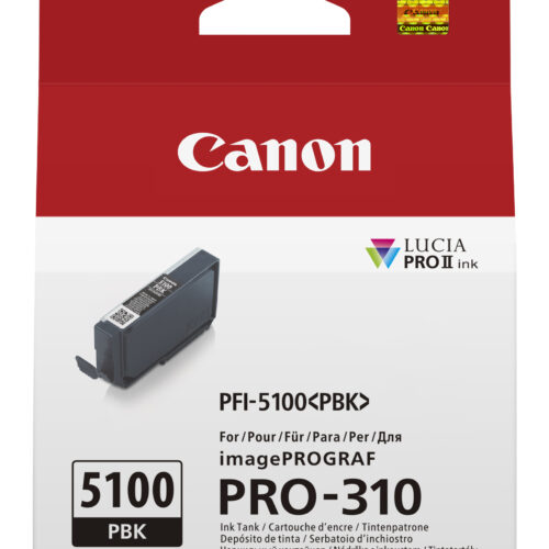 Canon 6952C001/PFI-5100PBK Ink cartridge black pigmented 450 Photos for Canon IPF PRO-310