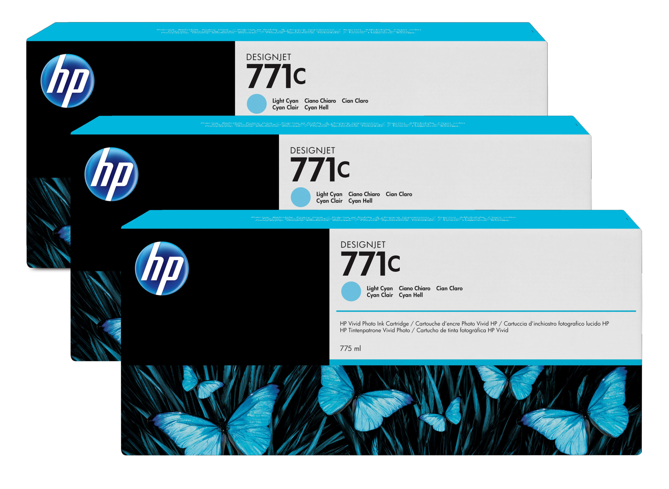 HP B6Y36A/771C Ink cartridge light cyan 775ml Pack=3 for HP DesignJet Z 6200