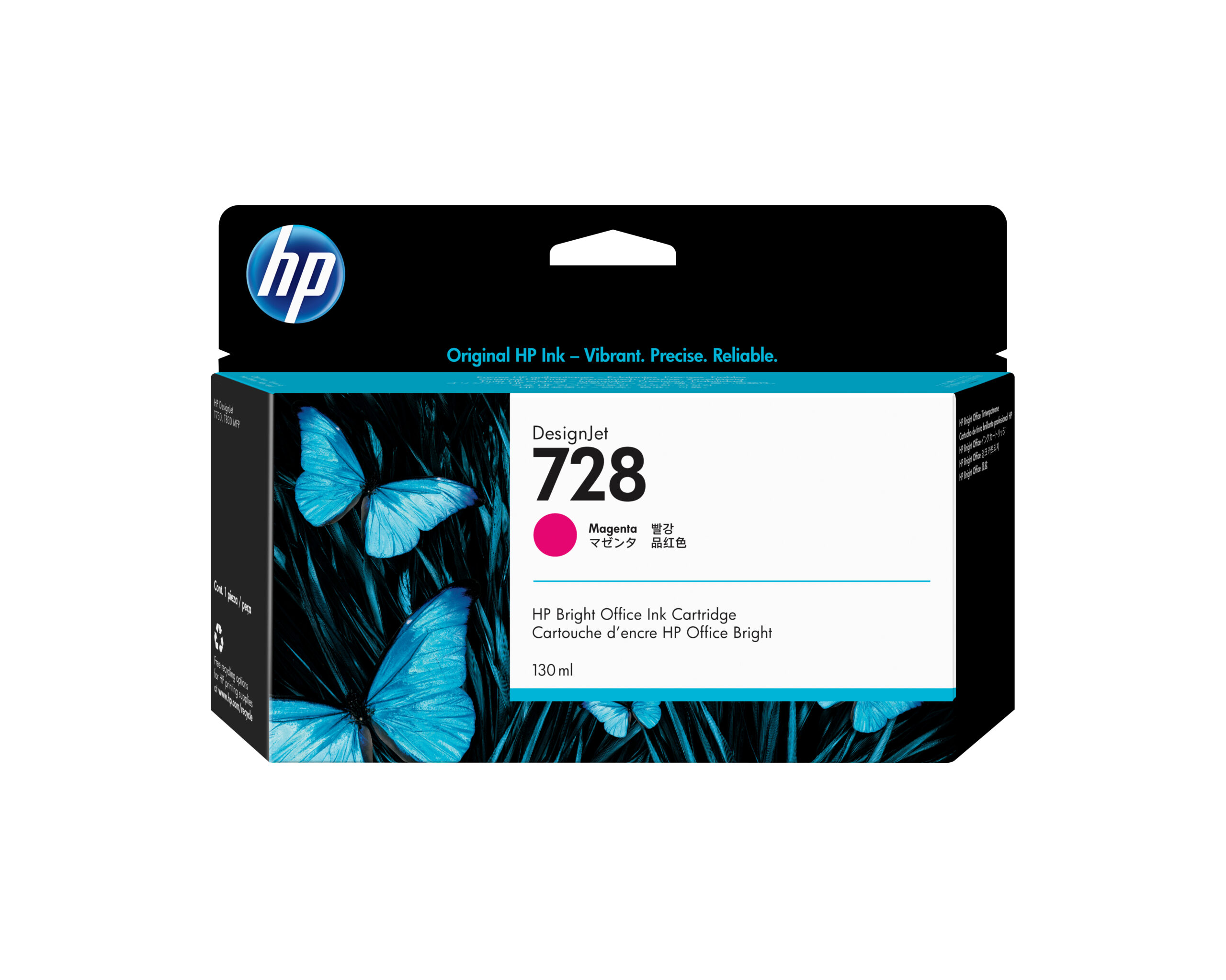 6500ba8717a72dbec74c6109ce0dfabc2dd93629 HP F9J66A/728 Ink cartridge magenta 130ml for HP DesignJet T 730/830