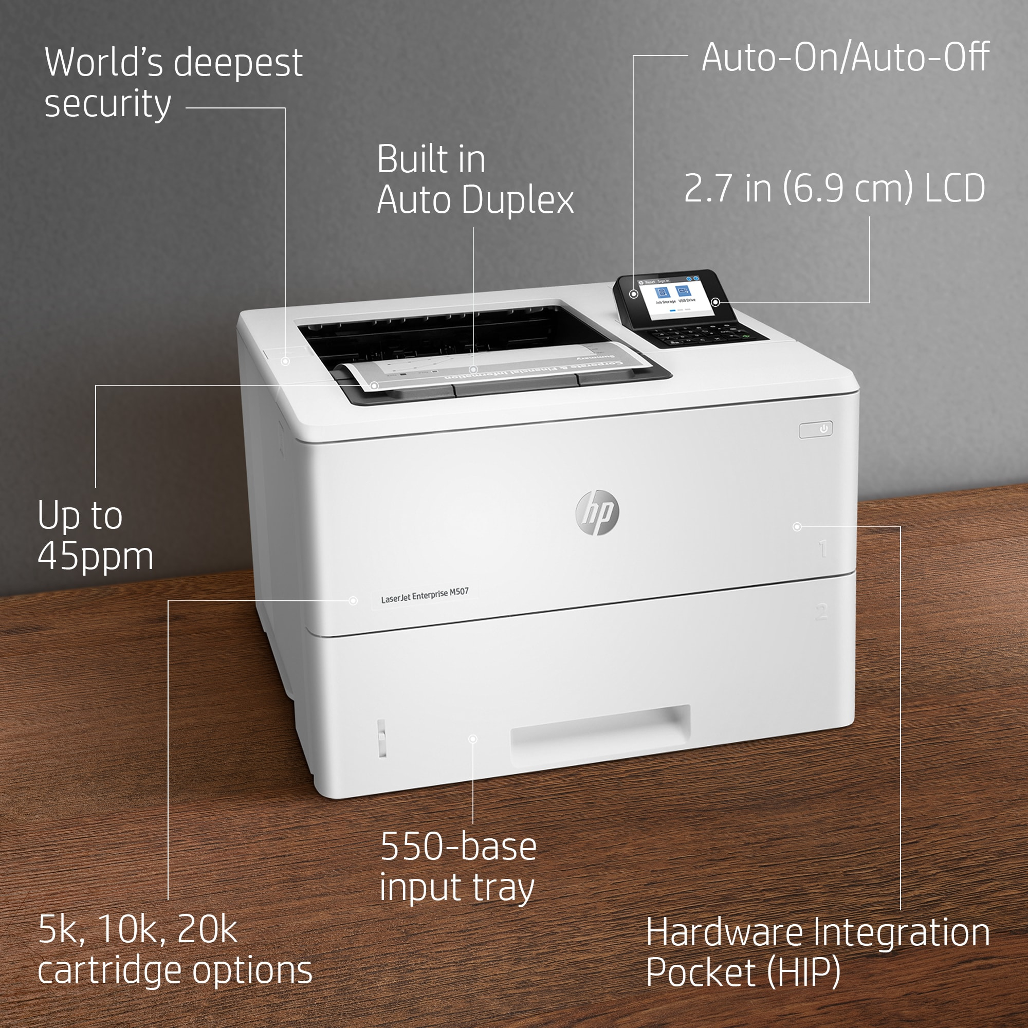 HP LaserJet Enterprise M507dn Laserprinter (1PV87A)