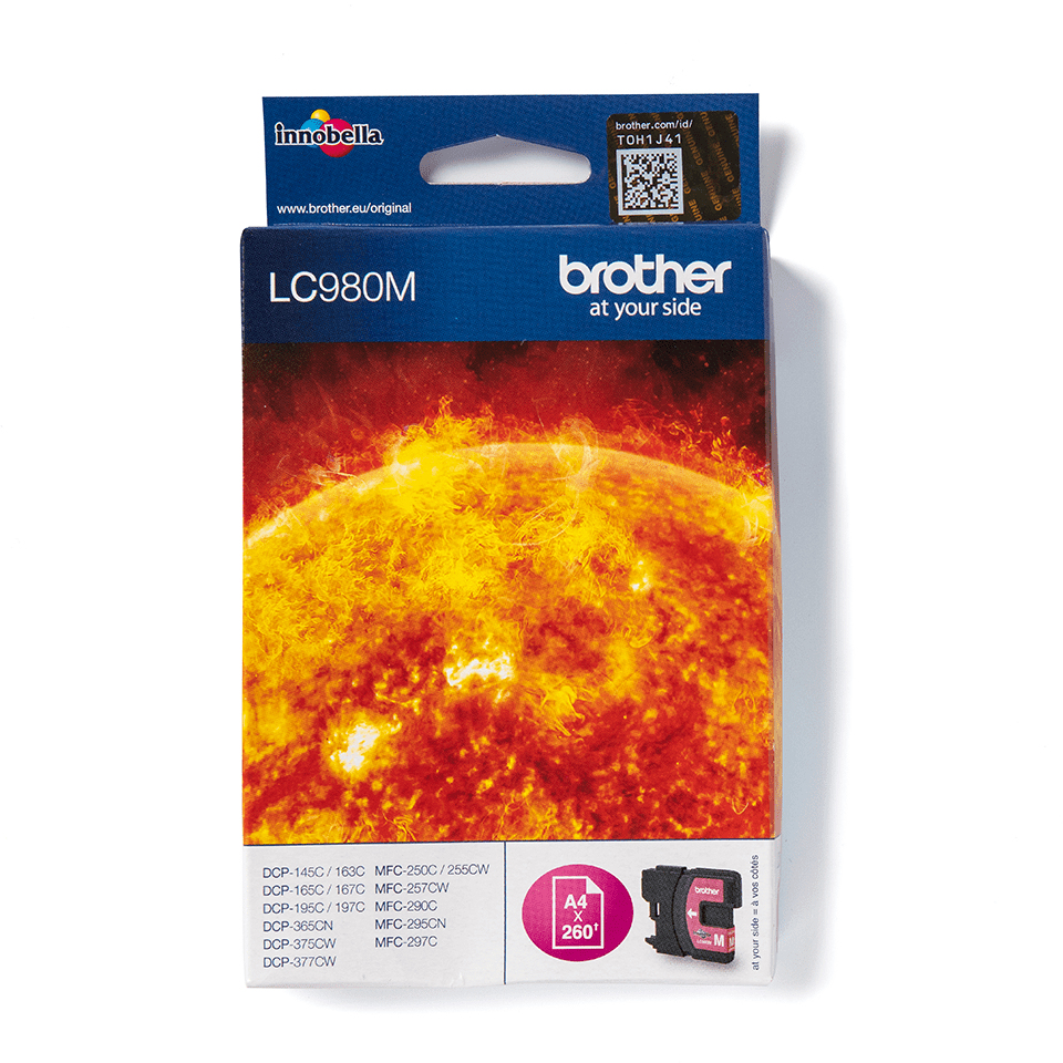 6773a683e1e19f57cf975c8484d4006848ce4c1a Brother LC-980M Ink cartridge magenta, 260 pages ISO/IEC 24711 5.5ml for Brother DCP 145 C