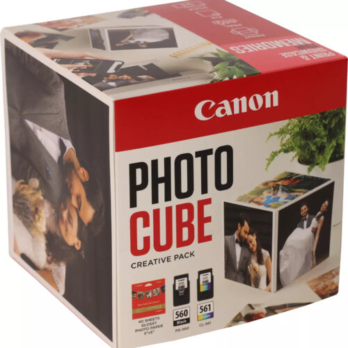 67df5a5a16d3fb89d857d64626dd8562 Canon 3713C011/PG-560+CL-561 Printhead cartridge multi pack black + color Cube white pink +PP201 40 sheet 13x13cm 7,5ml + 8,3ml Pack=2 for Canon Pixma TS 5350
