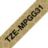 Brother TZ-EMPGG31 DirectLabel black on gold Laminat 12mm x 4m for Brother P-Touch TZ 3.5-18mm/6-12mm/6-18mm/6-24mm/6-36mm