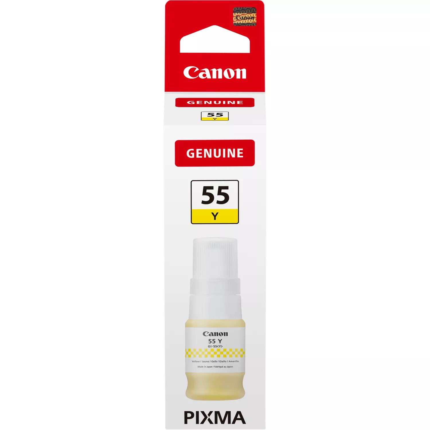 Canon 6291C001/GI-55Y Ink bottle yellow, 3.000 pages ISO/IEC 19752 40ml for Canon Maxify GX 1050