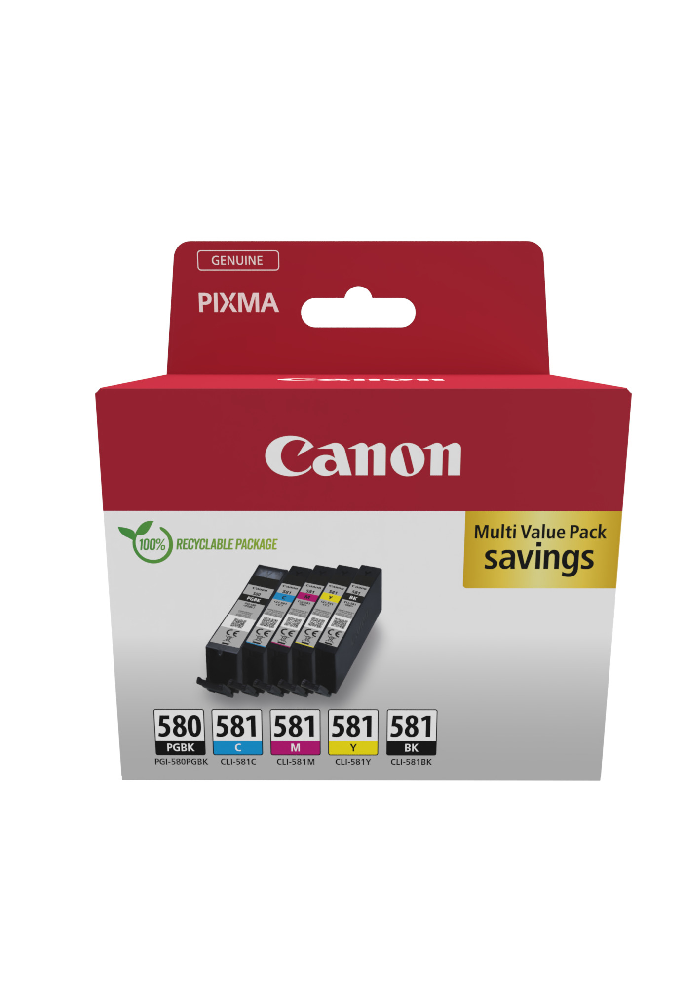 6aedb036f558b2e63d5709406ffc4dae Canon 2078C007/PGI-580CLI-581 Ink cartridge multi pack 2x Bk + 1x C,M,Y 200/1505/256/237/257 Pg Pack=5 for Canon Pixma TS 6150/8150