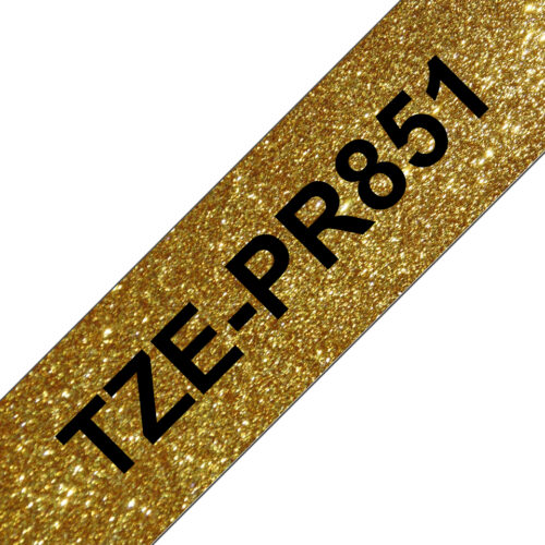 Brother TZE-PR851 DirectLabel black on gold 24mm x 8m for Brother P-Touch TZ 3.5-24mm/HSE/36mm/6-24mm/6-36mm