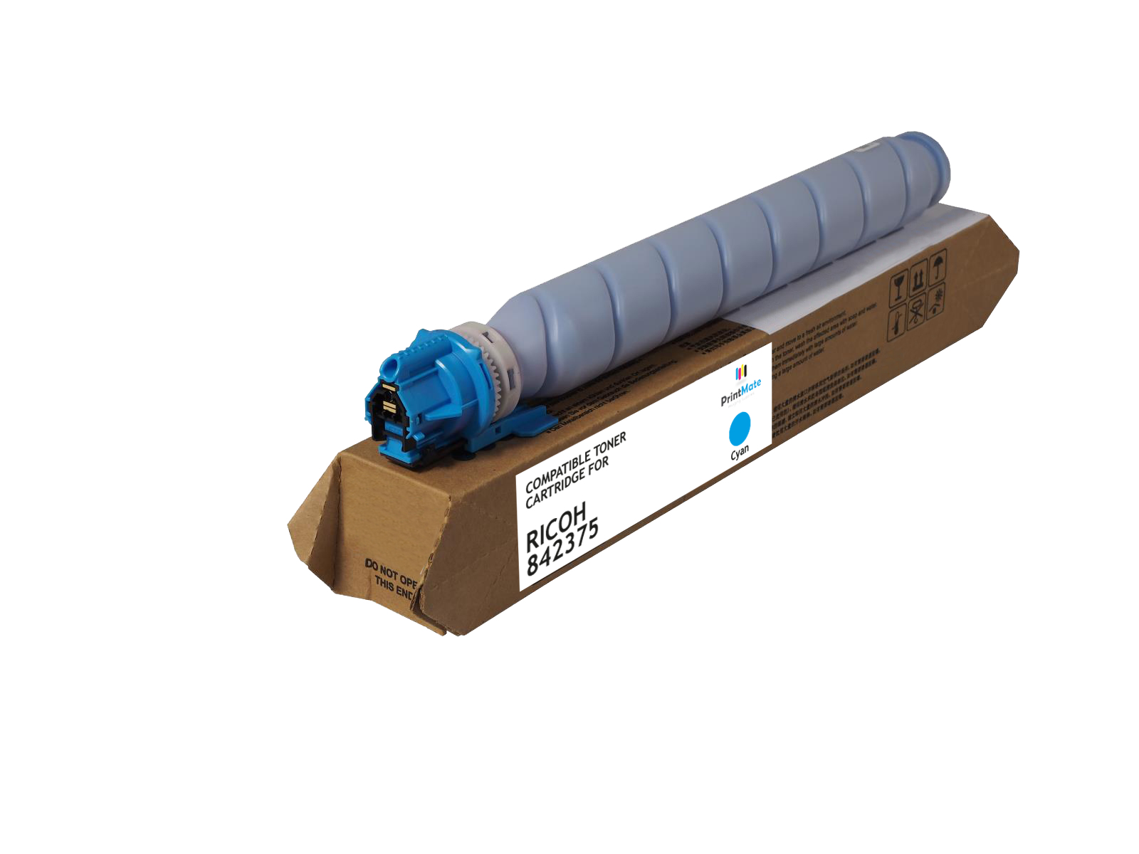 6ce44af3e9a2d70207d217cdaf5a09b39c72a4bf PrintMate RICOH 842375, Compatible toner, Cyan 8000p