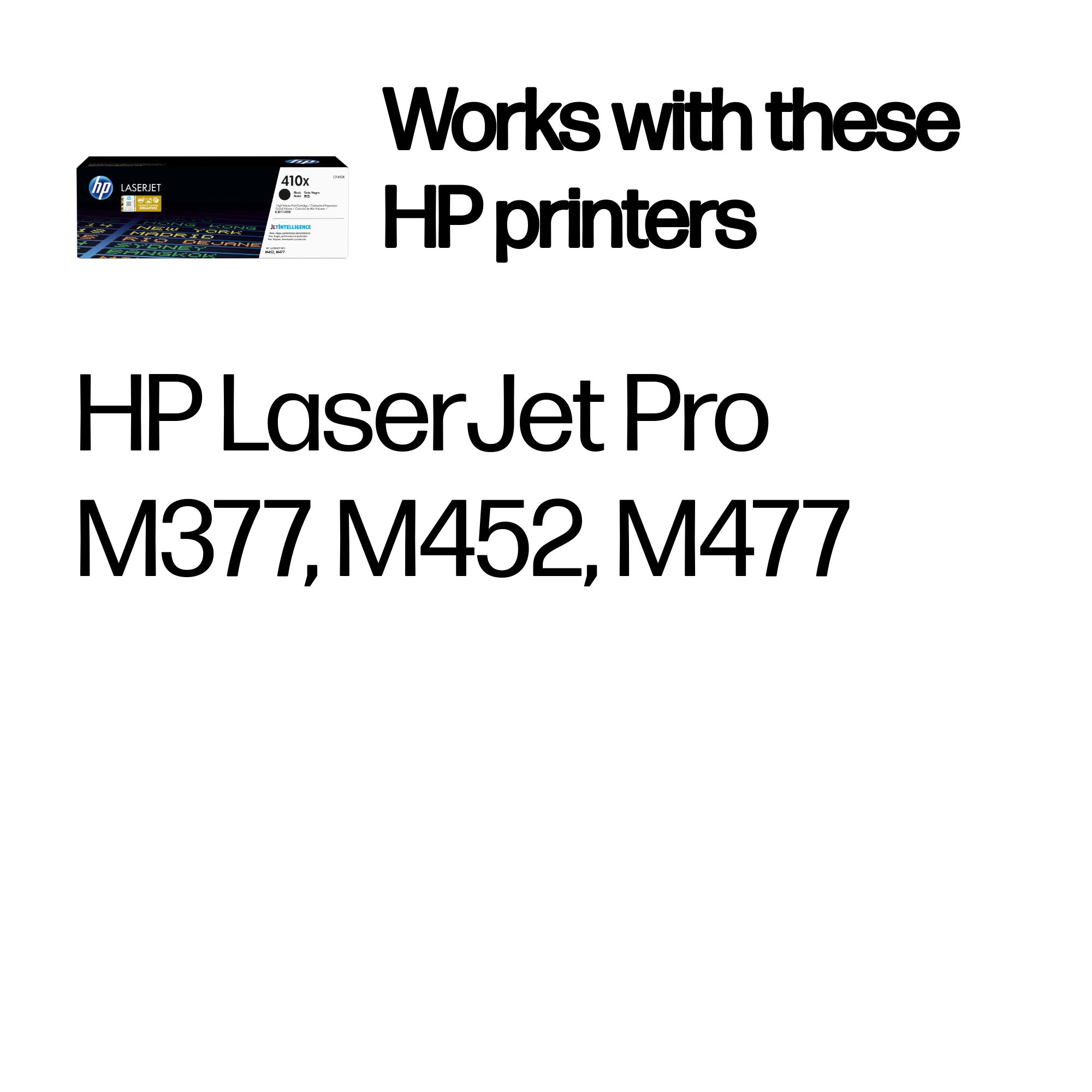 HP CF410X/410X Toner cartridge black high-capacity, 6.500 pages ISO/IEC 19798 for HP Pro M 452