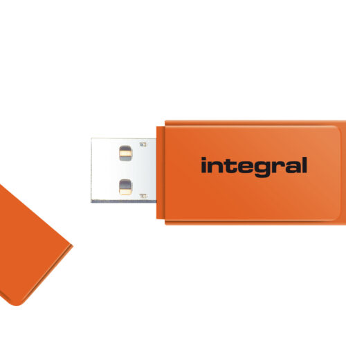 Integral 8GB USB2.0 DRIVE NEON ORNG