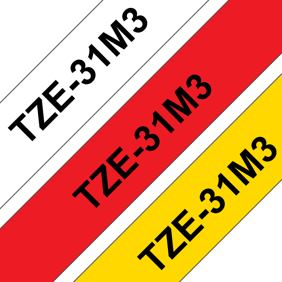 70e691e515fc87e73b2891d80eae06ae02e65605 Brother TZE-31M3 DirectLabel multi pack TZE-231/431/631 12mm x 8m Pack=3 for Brother P-Touch TZ 3.5-18mm/6-12mm/6-18mm/6-24mm/6-36mm