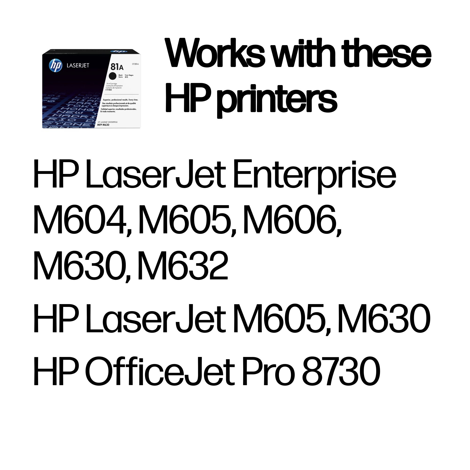 HP CF281A/81A Toner cartridge black, 10.500 pages ISO/IEC 19752 for HP LaserJet M 604/606/630