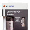Verbatim 49145 video cable adapter 0.01 m USB Type-C VGA (D-Sub) Black, Silver