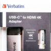73317741_3610448544 Verbatim 49143 video cable adapter 0.1 m USB Type-C HDMI Black, Silver