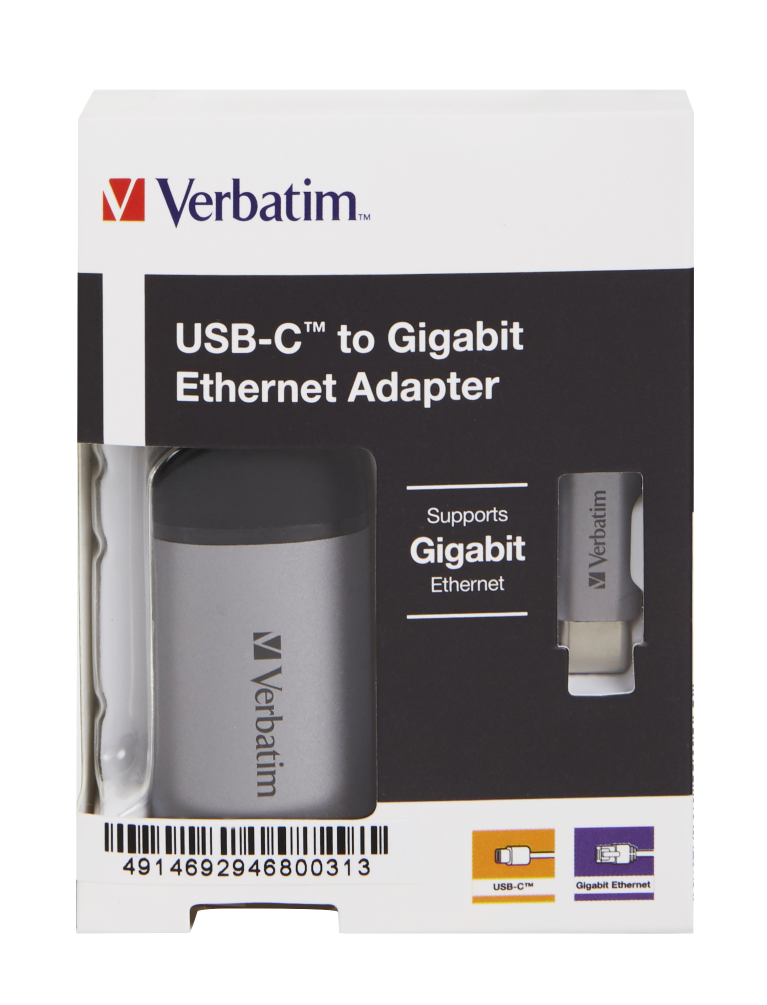 73317742_4290318981 Verbatim 49146 laptop dock/port replicator USB 3.2 Gen 1 (3.1 Gen 1) Type-C Black, Silver