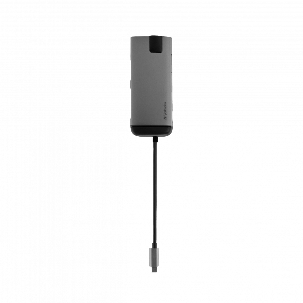 Verbatim 49142 laptop dock/port replicator USB 3.2 Gen 1 (3.1 Gen 1) Type-C Black, Silver
