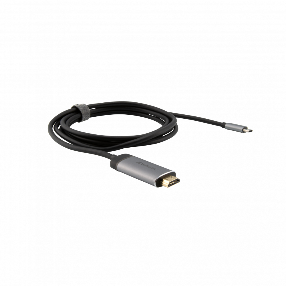 73317747_0367933372 Verbatim 49144 video cable adapter 1.5 m USB Type-C HDMI Black, Silver
