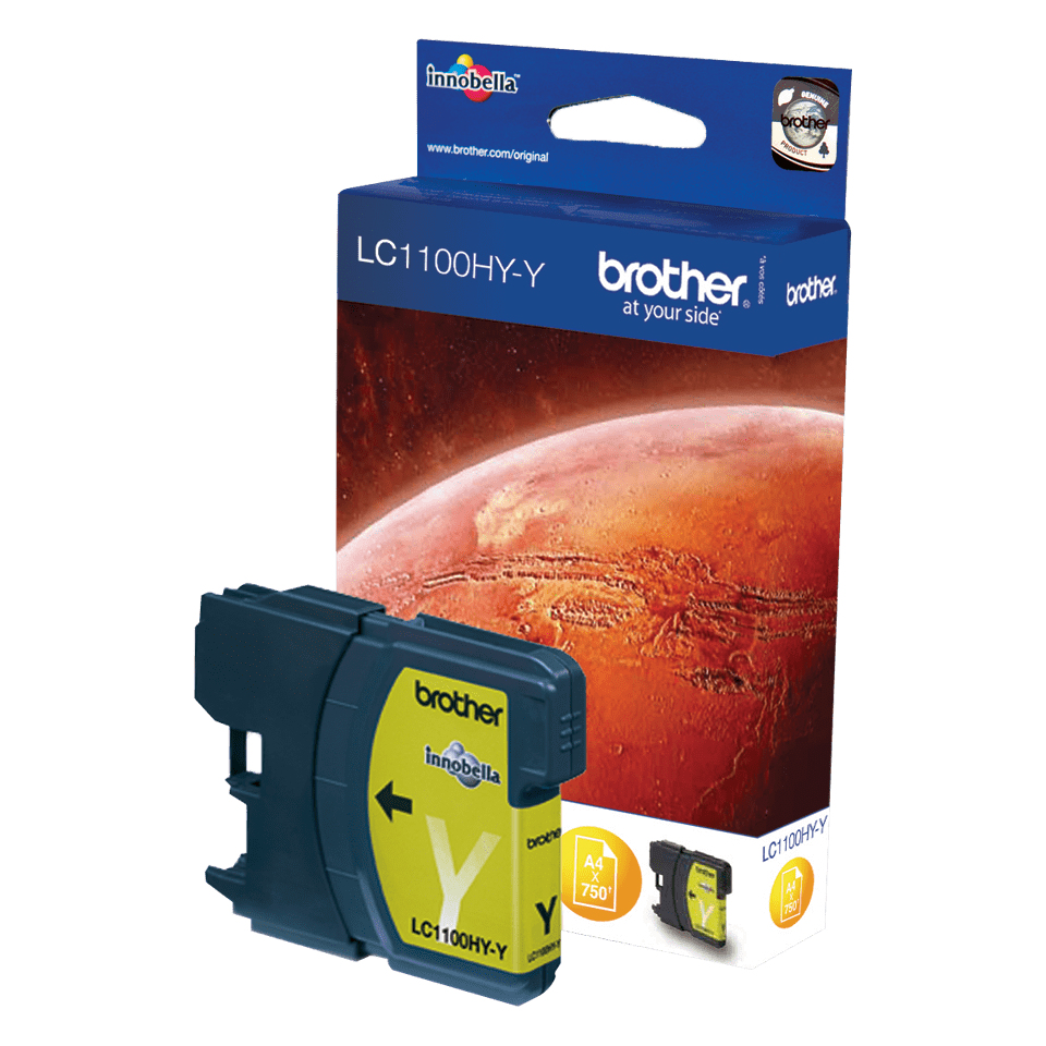 734c666e18feb15bc07f069b42a2364747ee55ae Brother LC-1100HYY Ink cartridge yellow high-capacity, 750 pages ISO/IEC 24711 10.1ml for Brother MFC 6490 C