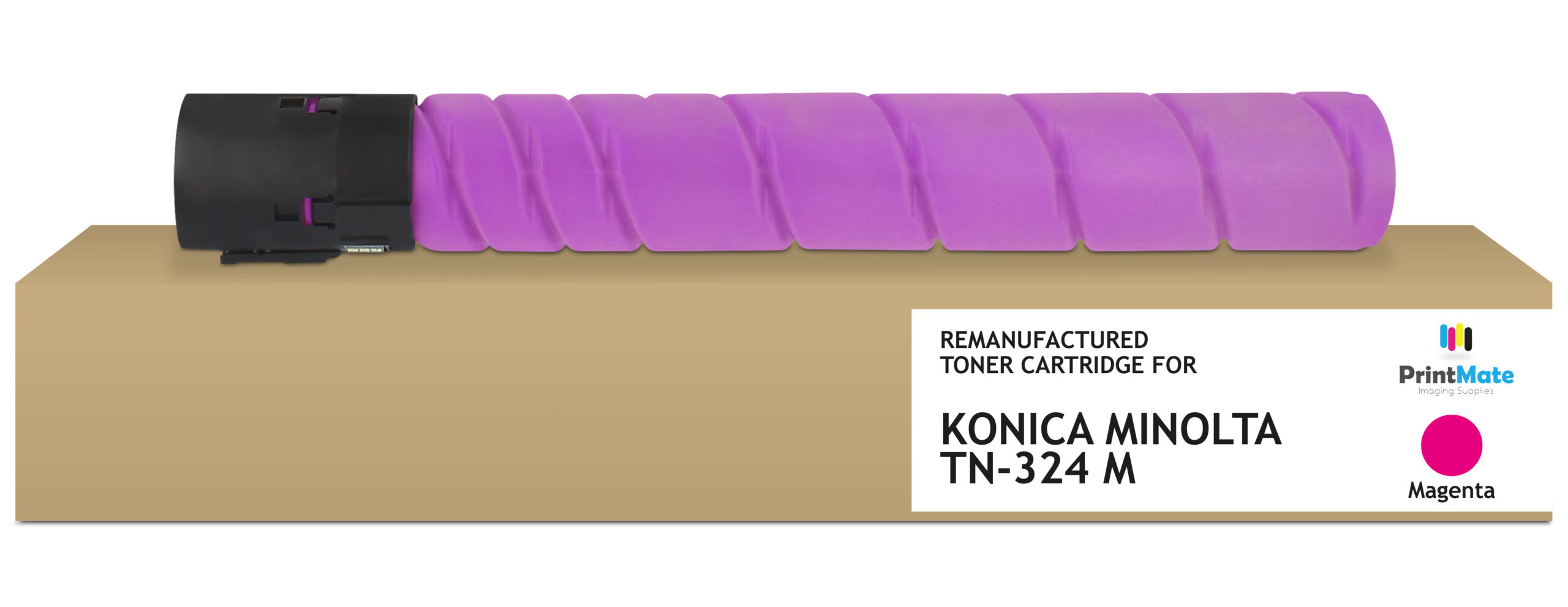 PrintMate KONICA MINOLTA TN324M, remanufactured toner, Magenta 26000p