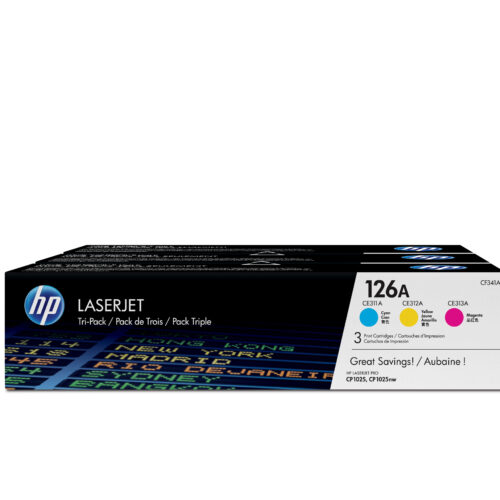 74259327_8720452961 HP CF341A/126A Toner Rainbow-Kit (c,m,y), 3x1.000 pages ISO/IEC 19798 Pack=3 for HP LJ Pro CP 1025