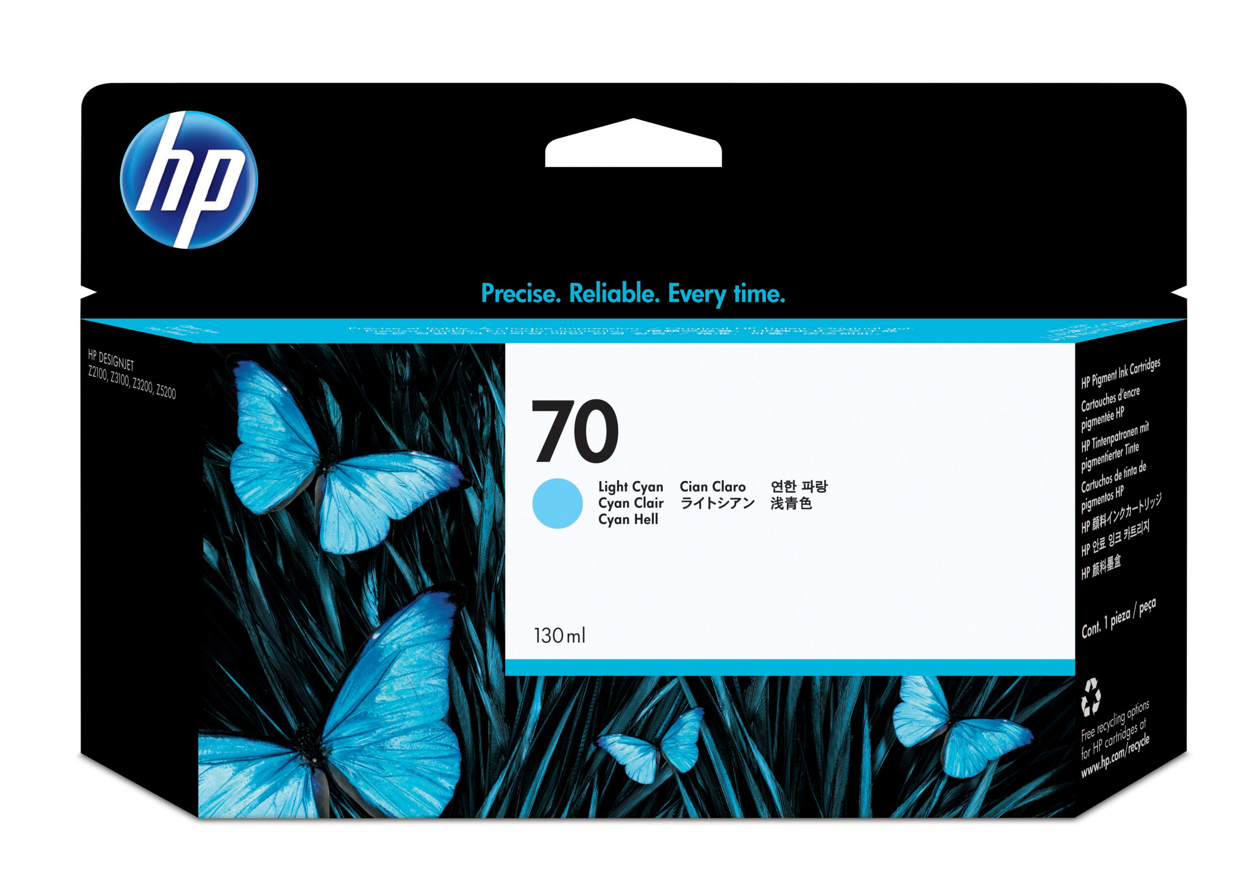 74259443_0682989873 HP C9390A/70 Ink cartridge light cyan 130ml for HP DesignJet Z 2100/3100/3200/5200