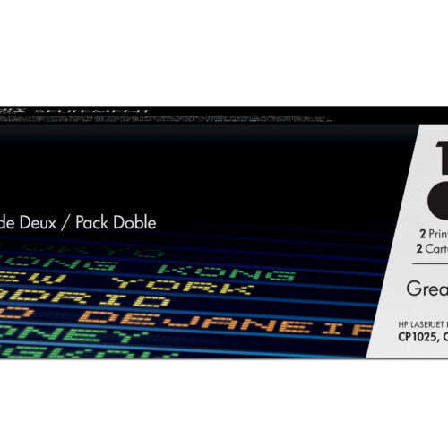 HP CE310AD/126A Toner black twin pack, 2x1.200 pages/5% Pack=2 for HP LJ Pro CP 1025