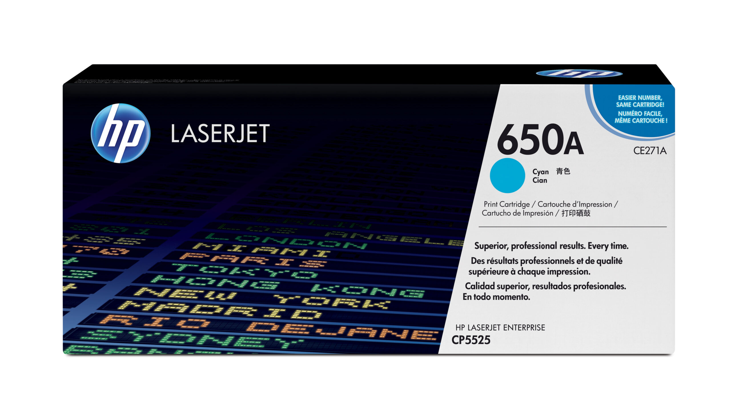 HP CE271A/650A Toner cartridge cyan, 15.000 pages ISO/IEC 19798 for HP CLJ CP 5525