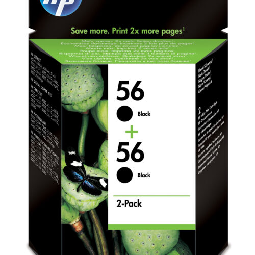 74287753_6796583479 HP C9502AE/56 Printhead cartridge black twin pack, 2x520 pages ISO/IEC 24711 19ml Pack=2 for HP DeskJet Series 5550/OfficeJet 4200 Series/OfficeJet 5610/PhotoSmart 7660/PSC 1110