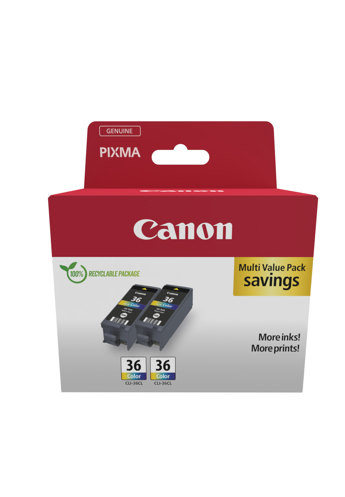 7460a264fc87a35168f60177cb00af7c Canon 1511B025/CLI-36 Ink cartridge color twin pack, 2x249 pages 12ml Pack=2 for Canon Pixma IP 100/Mini 260