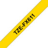 7510cf754fd5998b7f4c8fdeb49e71667c8f9346 Brother TZE-FX611 DirectLabel black on yellow Laminat 6mm x 8m for Brother P-Touch TZ 3.5-18mm/6-12mm/6-18mm/6-24mm/6-36mm