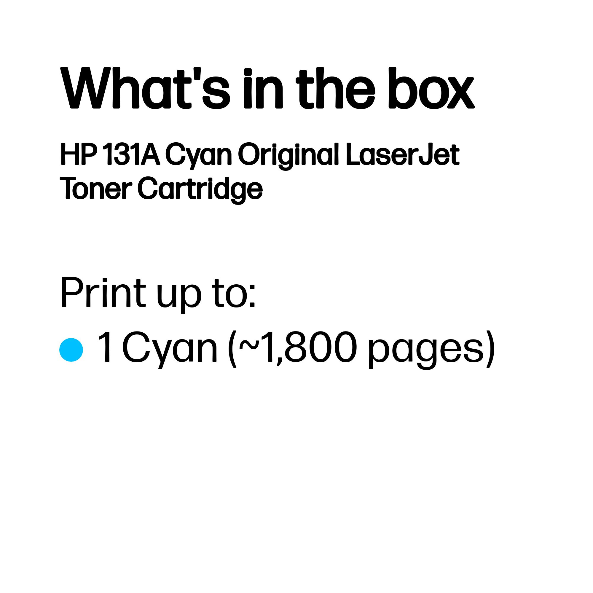 HP CF211A/131A Toner cartridge cyan, 1.800 pages ISO/IEC 19798 for HP Pro 200