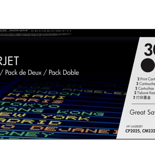 HP CC530AD/304A Toner cartridge black twin pack, 2x3.500 pages/5% Pack=2 for HP CLJ CP 2025