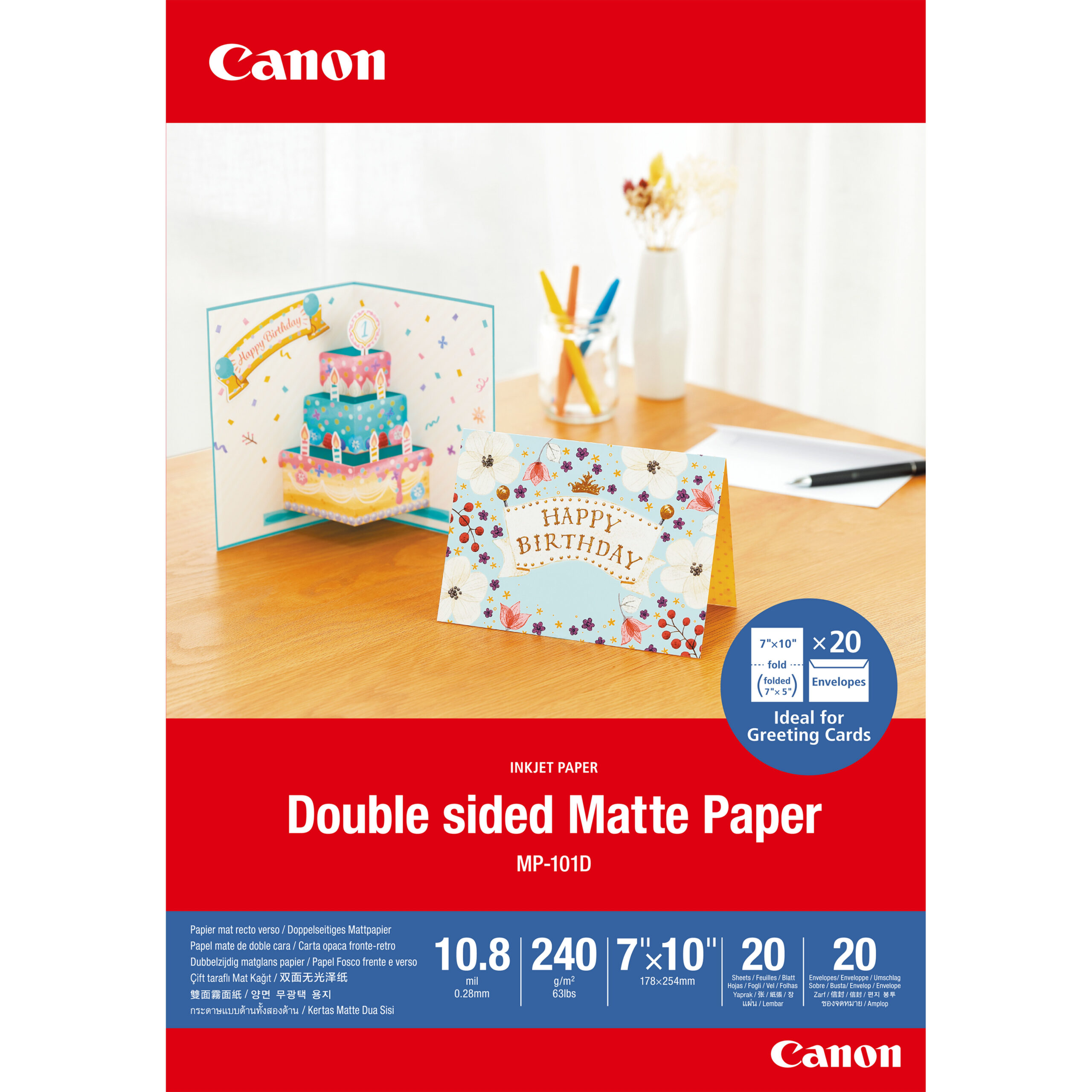 76361556_1395009993 Canon MP-101D Double-sided Matte Paper, 7"x10", 20 sheets