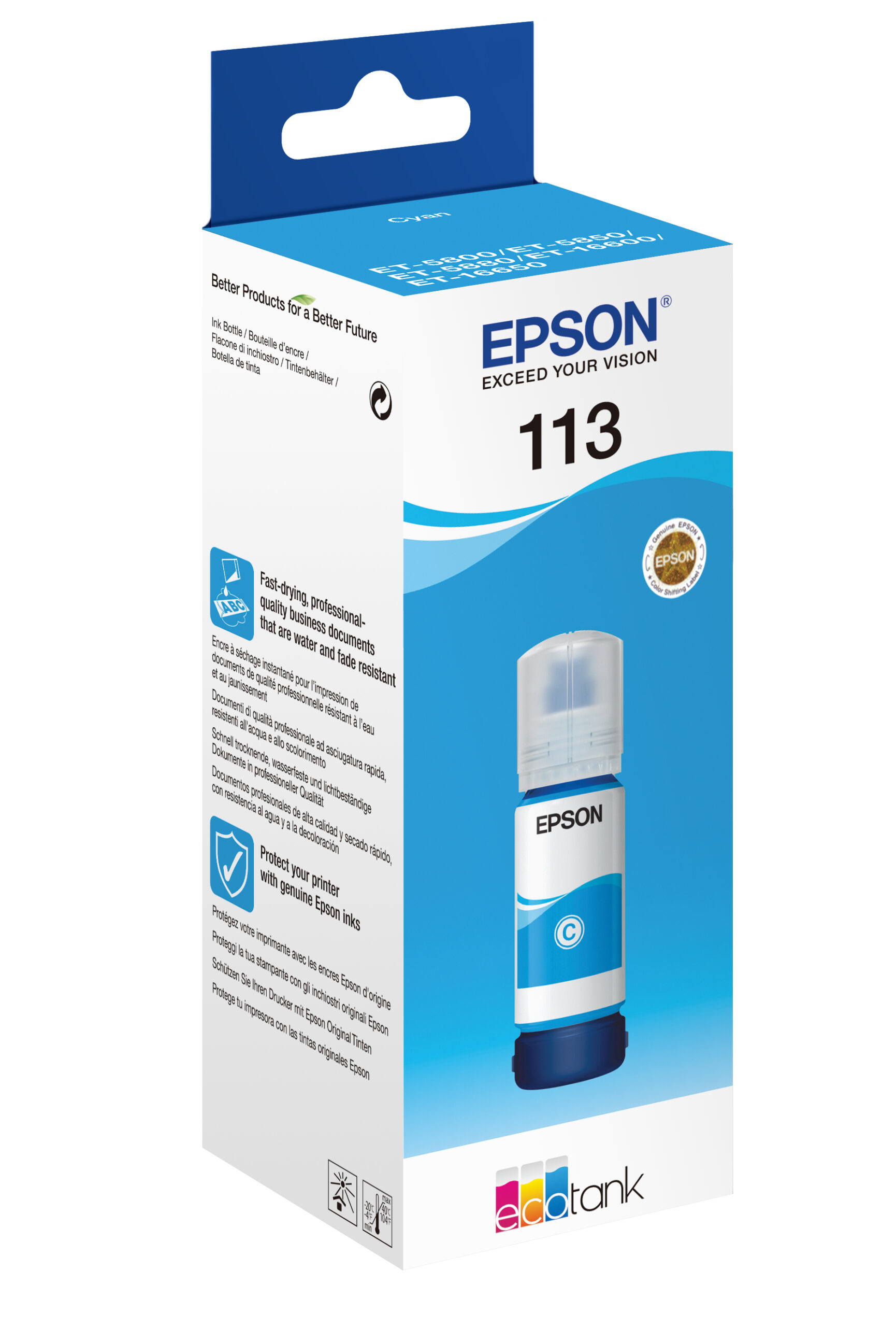 Epson C13T06B240/113 Ink bottle cyan, 6.000 pages 70ml for Epson ET-5150/5800